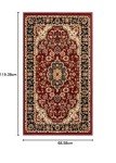 Well Woven Barclay Medallion Red Area Rug 0.6m X 0.9m