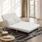 White Sherpa 2-Seater Folding Lounge Chair