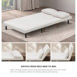 White Sherpa 2-Seater Folding Lounge Chair