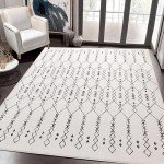 Moroccan Geometric Area Rug for Living Room