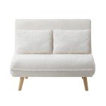 White Sherpa 2-Seater Folding Lounge Chair