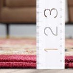 Well Woven Barclay Medallion Red Area Rug 0.6m X 0.9m