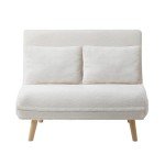 White Sherpa 2-Seater Folding Lounge Chair