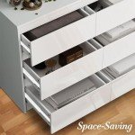 Wooden Tallboy Chest of Drawers with 9 Storage Compartments