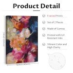 Colorful Abstract Flower Canvas Wall Art Set