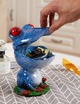 Blue Frog Figurine Candy Dish & Cookie Jar