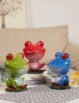 Blue Frog Figurine Candy Dish & Cookie Jar