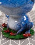 Blue Frog Figurine Candy Dish & Cookie Jar