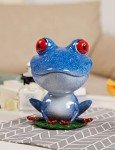 Blue Frog Figurine Candy Dish & Cookie Jar