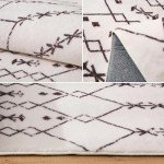 Moroccan Geometric Area Rug for Living Room