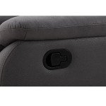 Grey 5-Seater Fabric Recliner Corner Sofa Bed