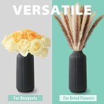 Nordic Black Ceramic Vase for Pampas Grass