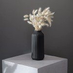 Nordic Black Ceramic Vase for Pampas Grass