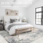 Large Modern Abstract Area Rug with Non-Slip Backing