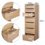 Alfordson Compact Wardrobe Cabinet with 7 Drawers