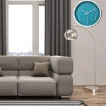 Turquoise Round Non-Ticking Wall Clock - 12 Inch