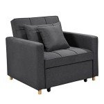 Sarantino Suri Dark Grey 3-in-1 Lounge Chair