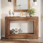 Tribesigns Farmhouse Console Table with Storage