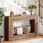 Tribesigns Farmhouse Console Table with Storage