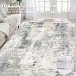 Large Modern Abstract Area Rug with Non-Slip Backing