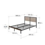 Zinus Kai King Bamboo & Metal Bed Frame