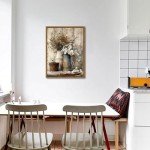 Rustic Farmhouse Floral Canvas Wall Art 12x16