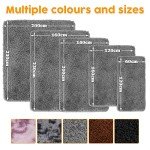 Fluffy Grey Rectangular Area Rug for Any Room