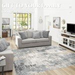 Large Modern Abstract Area Rug with Non-Slip Backing