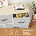 Beige 5-Drawer Fabric Dresser and Organizer
