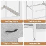 Beige 5-Drawer Fabric Dresser and Organizer