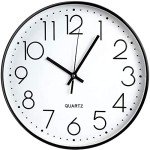 Modern Silent 12-Inch Wall Clock with Large Numbers