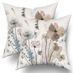 Watercolor Floral Pillow Covers - Set of 2
