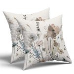 Watercolor Floral Pillow Covers - Set of 2