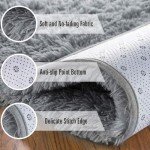 Soft Shaggy Grey Area Rug for Home Decor