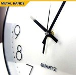 Modern Silent 12-Inch Wall Clock with Large Numbers