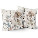 Watercolor Floral Pillow Covers - Set of 2