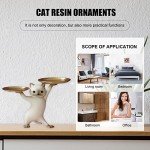 FIALAME Entryway Key Bowl with Fortune Cat