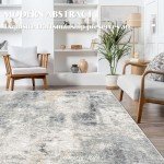Large Modern Abstract Area Rug with Non-Slip Backing