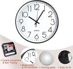 Modern Silent 12-Inch Wall Clock with Large Numbers