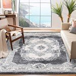 Cozy Gray and White Area Rug, 3.9x5.3ft