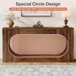 Narrow Rustic Brown Console Table with Storage Shelf