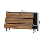 Walnut Tallboy Chest of Drawers Dresser Cabinet