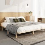 Solid Wood King Size Bed Frame Platform