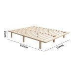 Solid Wood King Size Bed Frame Platform