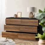 Walnut Tallboy Chest of Drawers Dresser Cabinet