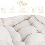 Modern Lazy Chair with Ottoman for Relaxation