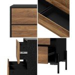 Walnut Tallboy Chest of Drawers Dresser Cabinet