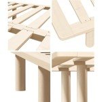 Solid Wood King Size Bed Frame Platform