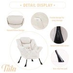 Modern Lazy Chair with Ottoman for Relaxation