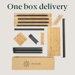 Zinus Queen Bed Frame with Bamboo Wood Base